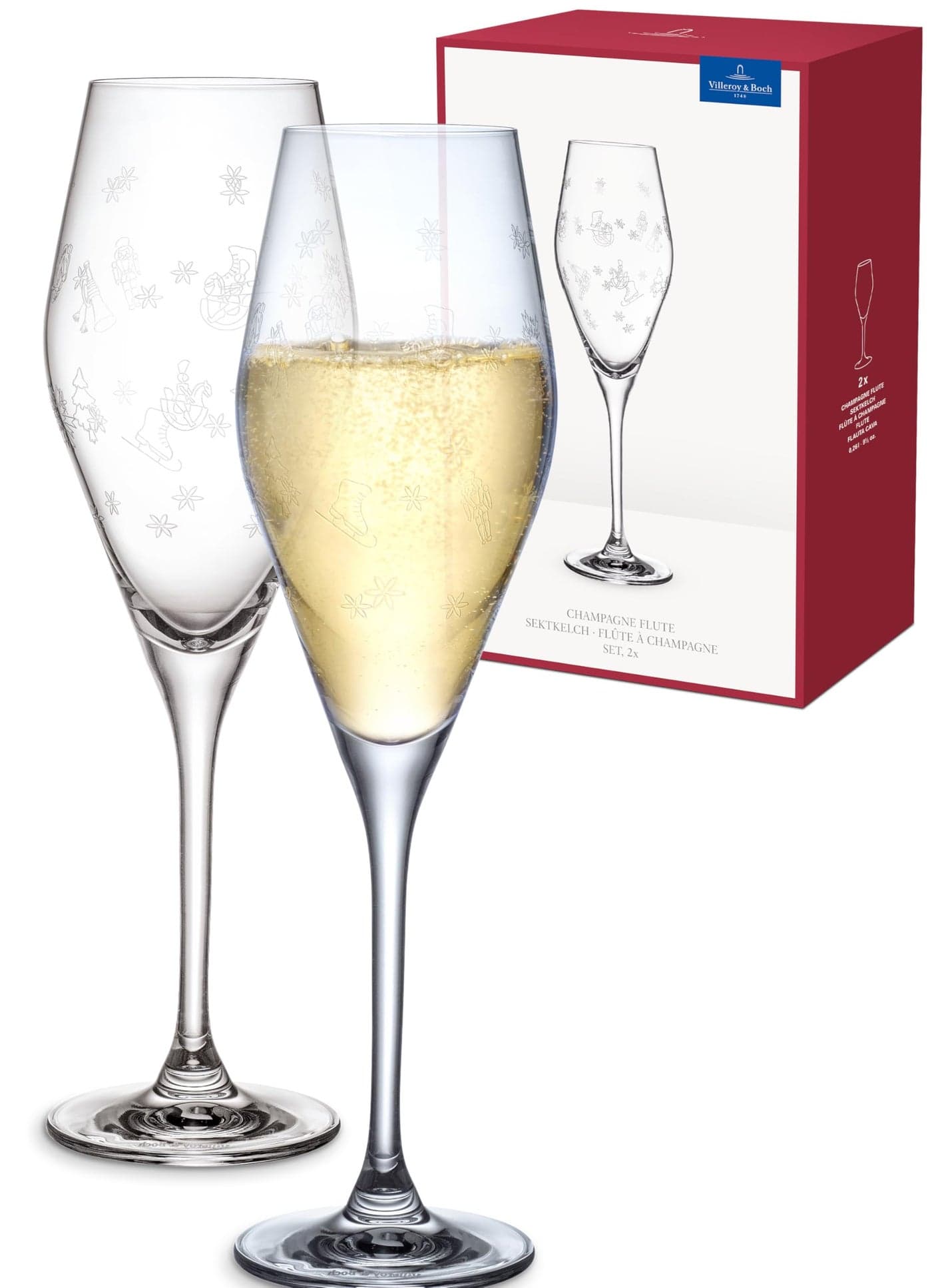 Villeroy & Boch Toy's Delight Stems Champagne Flute, Set of 2, 9oz