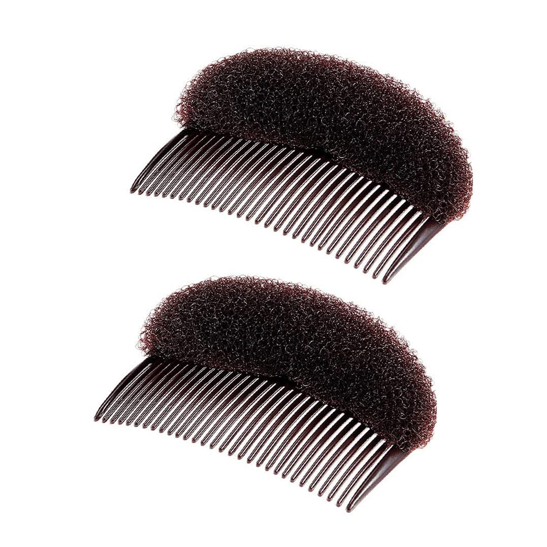 Hair Comb 2PCS Charming Bump It Up Volume Inserts for Beehive Style Nylon 6x85cm236x335 Brown Color black beige brown for Women and Girls with Long Hair of All Ages