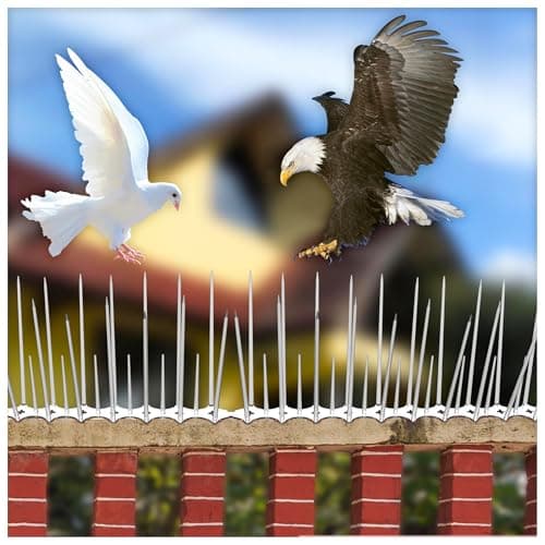 Eightiz (Pack of 5) New Sharp Bird and Pigeon Spikes, Pigeon Control Spikes Anti Bird Plastic Spikes for AC Balcony Railing Window Home Protection from Pigeon Dog Monkey Crow Kabootar Transparent