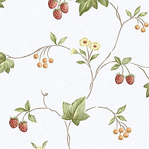 Norwall NWKK26752 Franklin Floral Trail Textured Wallpaper, Red