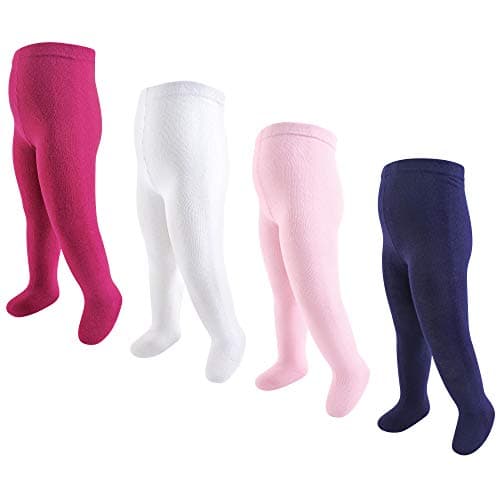 Touched by Nature Girls Organic Cotton Tights, Cream Pink, 4-6 Years US