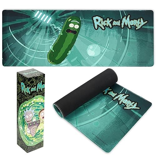 Rick and Morty Desk Pad Large Mouse Mat 31.2 x 13.9 Desk Protector Mat PC Laptop Keyboard and Mouse Mat Gamer Gifts