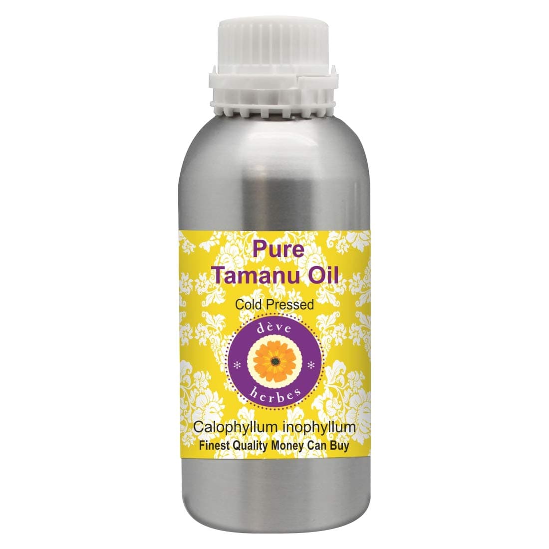 Deve Herbes Pure Tamanu Oil Calophyllum inophyllum Cold Pressed Natural Undiluted For Diluting Essential Oils For Hair Skin Massage Men Women 1250ml