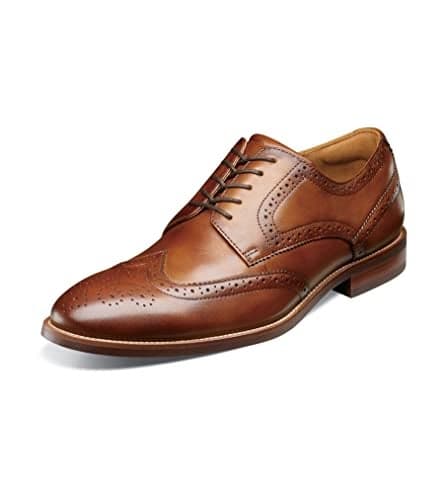 Florsheim Men's Rubano Wingtip Oxford, Cognac, 7.5