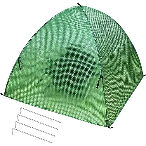 Plant Tent Outdoor Winter Shrub Cover Green Frost Tents Plant Covers Freeze Protection Tent Waterproof Plant Frost Protector Plant Guard Cover to Protect Plants Vegetable from Animals, 37X37X27Inch