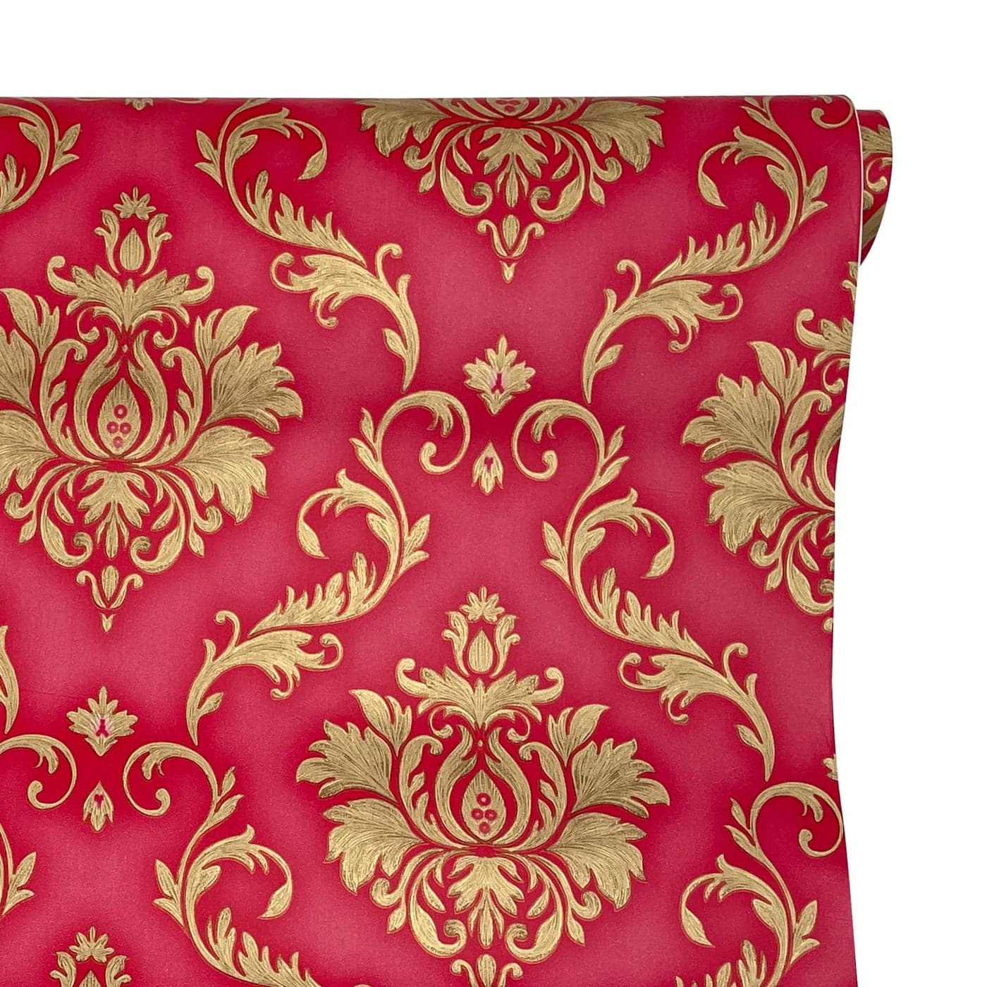 SimpleLife4U Floral Furniture Paper SelfAdhesive Red Damask Shelf Liner DIY Storage Unit 178 Inch By 98 Feet