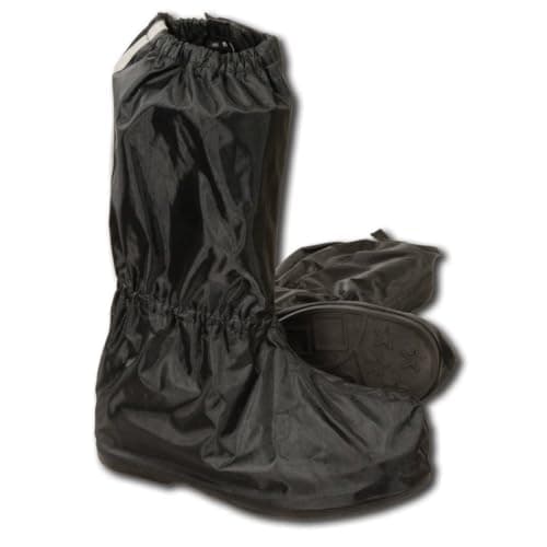 Milwaukee Leather SH2100 Men's Black Full Coverage Rain Boot Cover with Hard Walking Sole - Medium