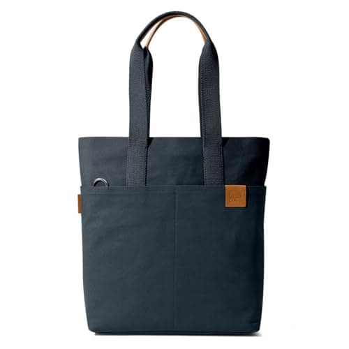 DailyObjects All Navy All Time Canvas Tote Bag, Spacious, Stylish, Sturdy, Zippered Compartment, Fits Laptops Of Up To 13 Inches - Unisex-Adult