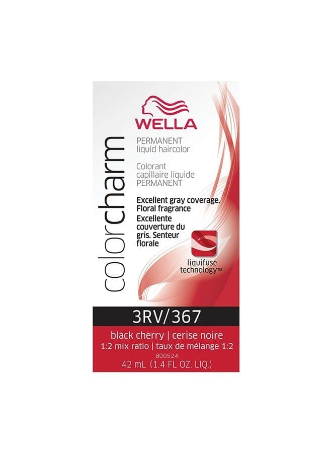 Permanent Liquid Hair Color for Gray Coverage, 3RV Black Cherry