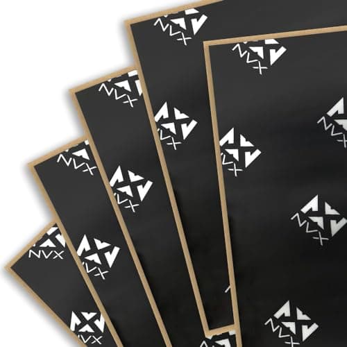 NVX SDRF20 Five Sheets of 18" x 32" (20 sq. ft.) 3 Layer Sound Damping Material (Sound Deadening) Closed Cell Black Foam, Aluminum Foil, and Butyl Rubber