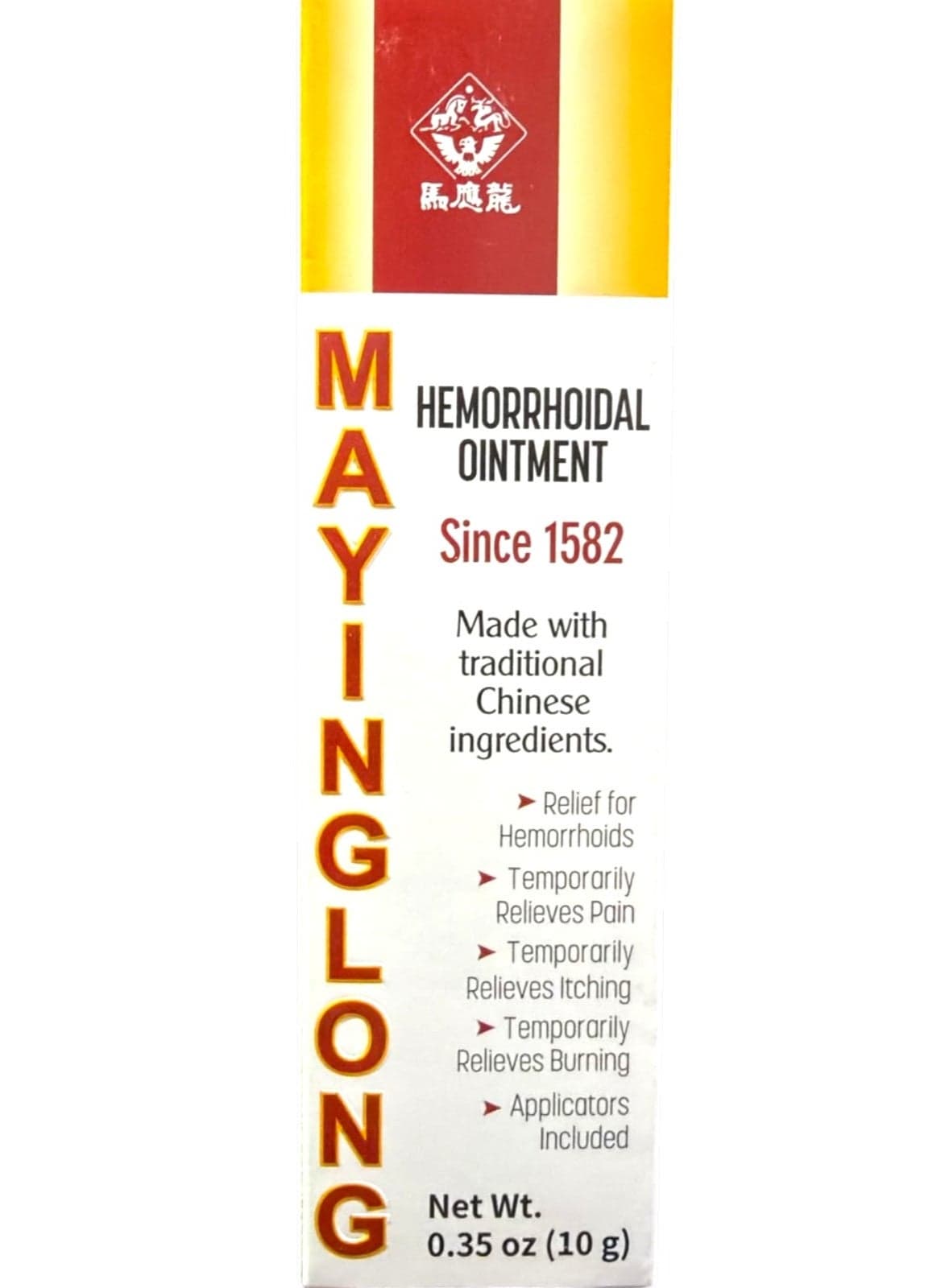 Mayinglong Musk Hemorrhoidal Ointment, Helps Relieve Itching, Burning, or Discomfort Fast 10 Grams (1 Tube) Packaging May Vary