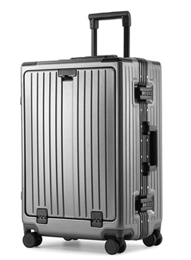 Premium Expandable Aluminum Frame ABS and PC Suitcase With USB Charging Port and C Type 24 Inch