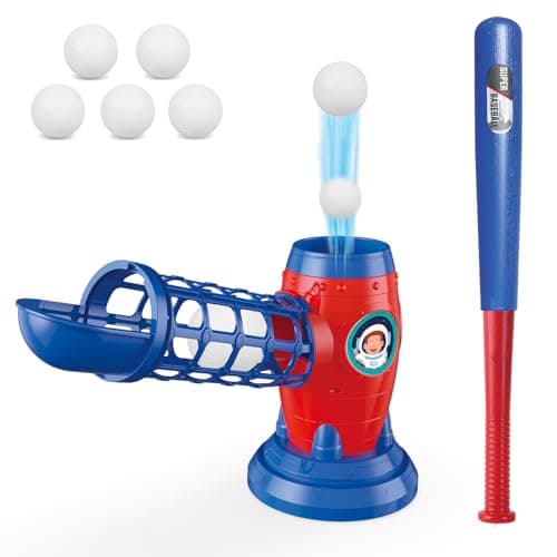 QuirkyGlee Baseball Set for Kids 58 Ball Set with Plastic Baseball Bat Kids Pitching Machine Sports Outdoors Toys for Youth 35 Training Ball Gifts for Boys Girls 812