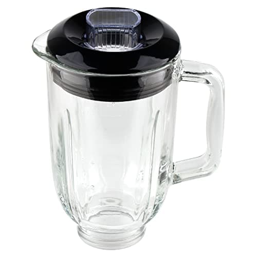 Veterger Replacement Parts 5-Cups Glass jar with lid,Compatible with BLACK&DECKER 10-Speed Blender BL2010BPA/BL2010BP/ BL2020S/ BL-2020/ BL2010BG