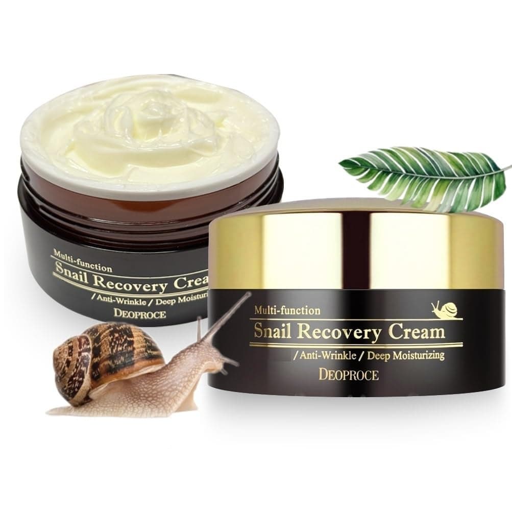 Deoproce Snail Recovery Cream Snail Mucus Effect Korean Skin Care Multi functional Face Snail Mucin Cream Anti wrinkle Deep moisturizing Korean Day Cream