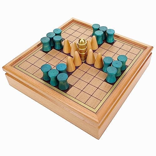 WE Games Kings Table Wooden Games Tablut Viking Strategy Board Games 2 Player Games for Adults Beautiful Home Decor Wooden Board Games for Living Room Decor Quality Birthday Gifts Museum Game