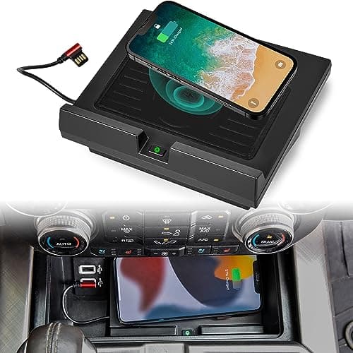 POKIAUTO Wireless Chargering Pad for Ford F150 1823 Center Console Wireless Charger Mount Smartphones Charging Panel for Ford F150 20182023 Accessories