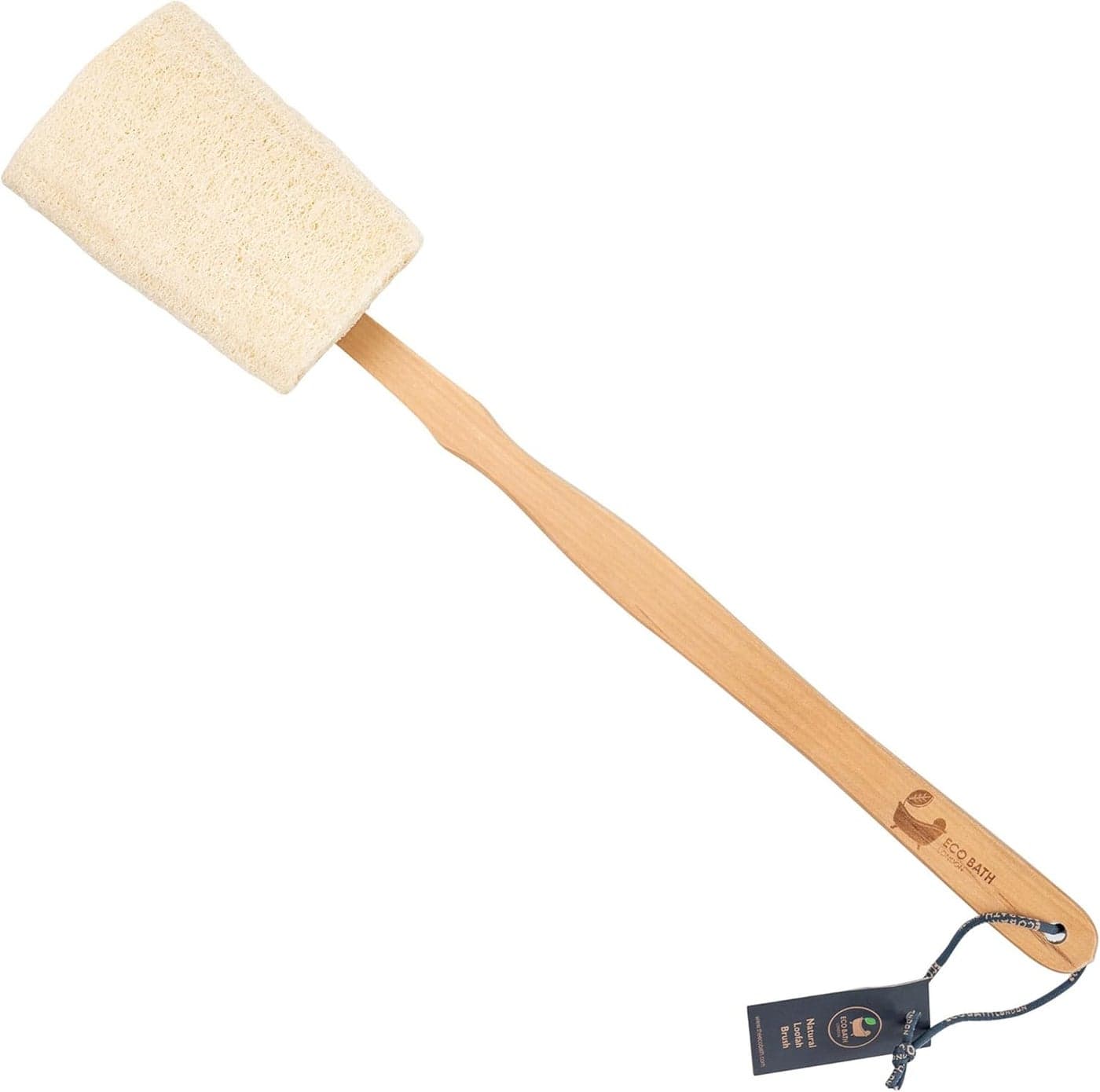Natural Loofah Brush Premium Loofah Body Brush with Handle Exfoliating Shower Scrubber for Back
