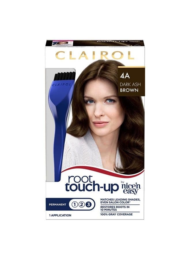 Root Touch-Up by Nice'n Easy Permanent Hair Dye, 4A Dark Ash Brown Hair Color, Pack of 1