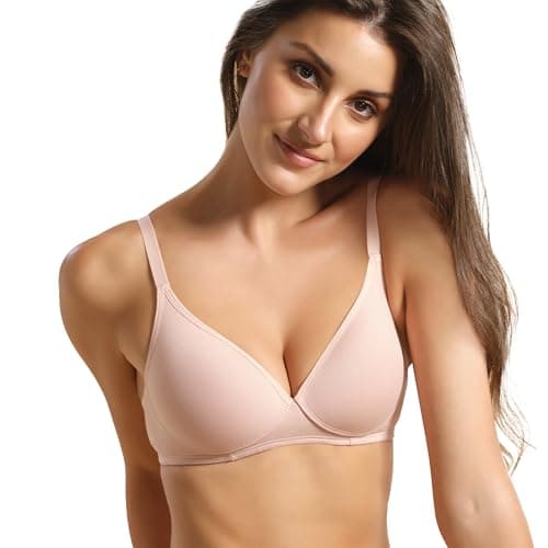 Enamor A039 Perfect Coverage Stretch Cotton T-Shirt Bra- Padded, Wirefree & Medium Coverage Pearl