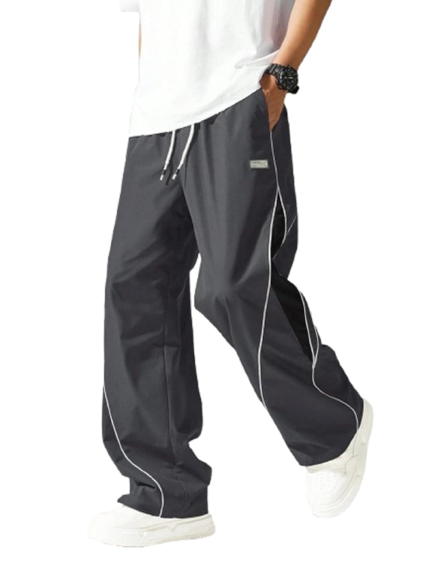 Lymio Track Pant for Men || Regular Fit Jogger Track Pant (TP-79-Dark-Grey-XL)
