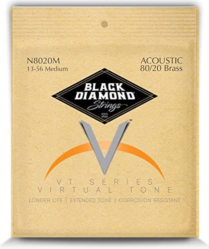 Black Diamond Strings® N8020M Acoustic 80/20 Brass Wound Medium .013P.017P.026B.035B.046B.056B