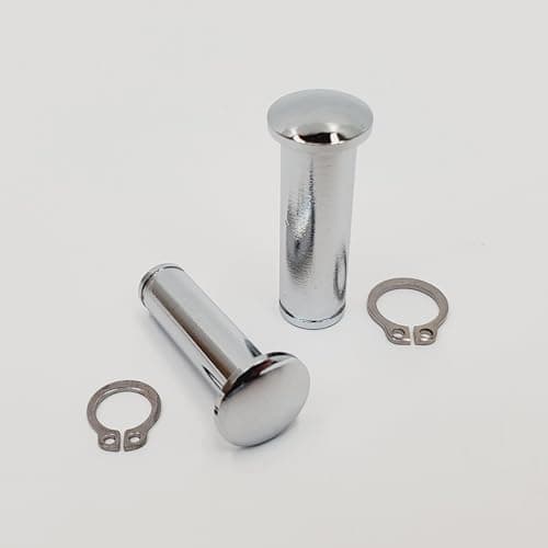 Chrome Clutch Lever & Brake Lever Pivot Pin Set with Stainless Snap Rings for 2008-2023 Harley Touring Models Electra Glide FLHT, Road Glide FLTR, Road King FLHR and Street Glide FLHX
