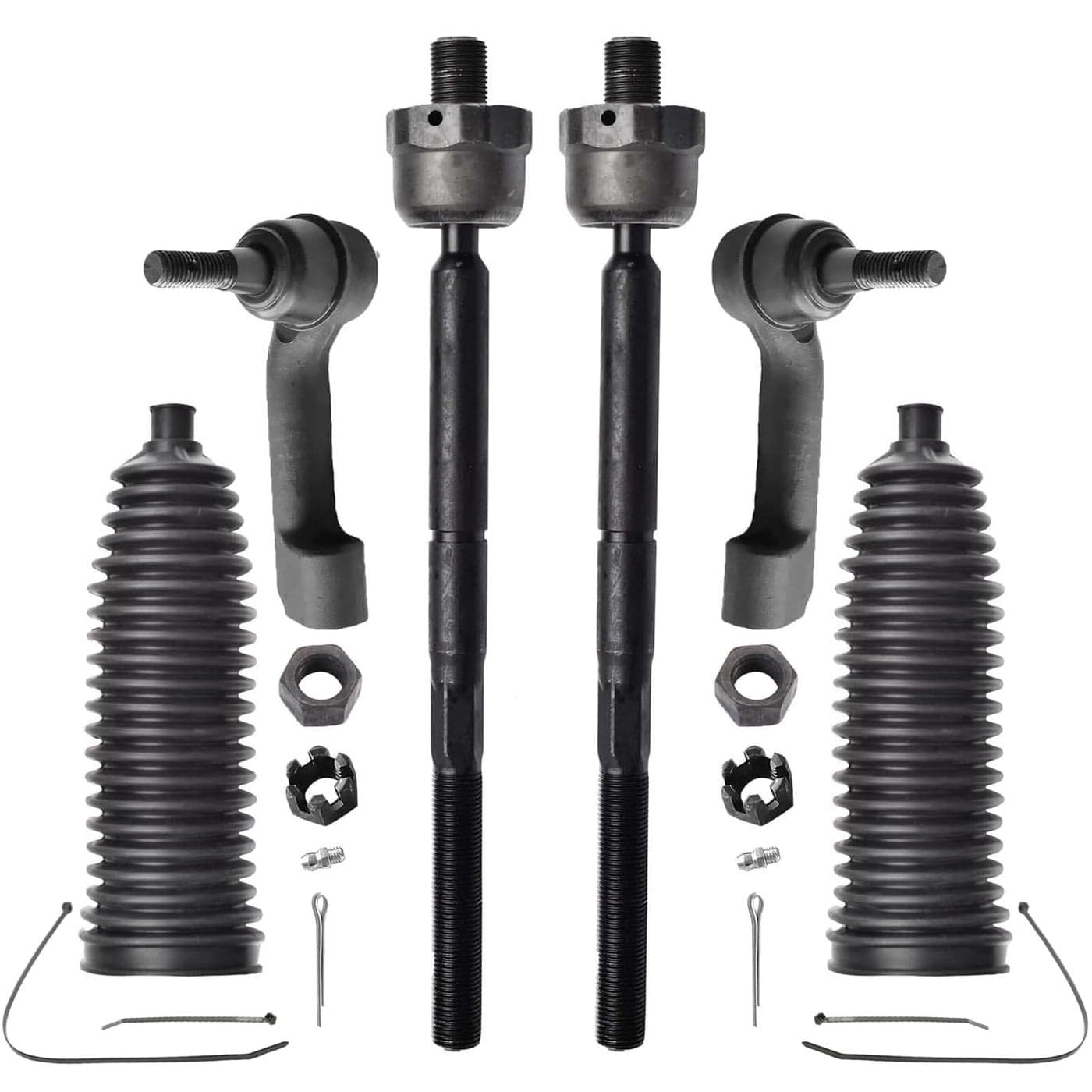 ASTARPRO 6pcs Front Inner and Outer Tie Rod Ends Complete Kit and Boots Compatible with 20072016 Ford Expedition F150 Lincoln Navigator