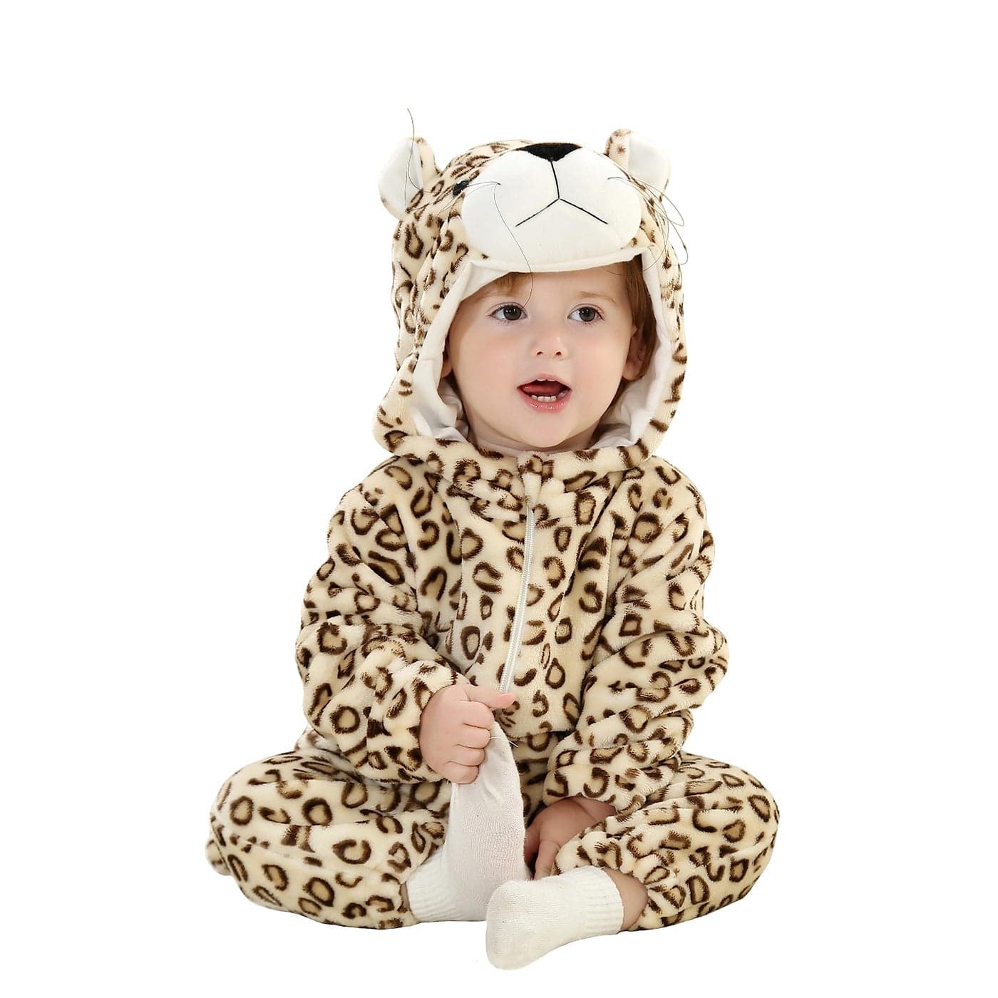 TONWHAR UnisexBaby Animal Onesie Costume Cartoon Animal Outfit Homewear Kids OnePiece Rompers1824 Months Leopard