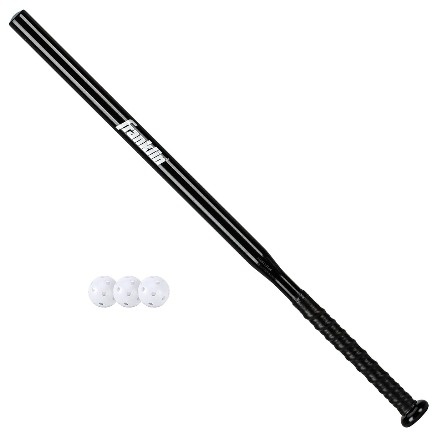 Franklin Sports MLB Baseball Training Bat Balls Thin Stick Training Equipment for Hitting Practice Skinny Mini Bat Ball Set for Contact Batting 30