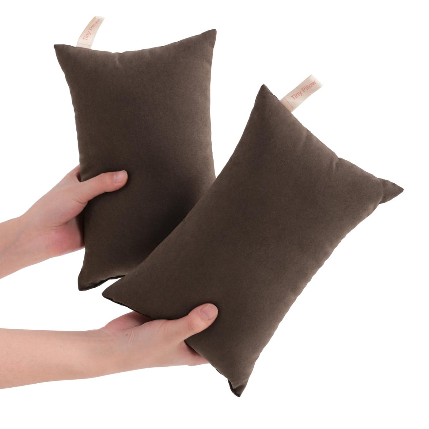 NTBAY Tiny Pillows Down Alternative 7x11 Microfiber Mini Pillow for Travel Pets Soft Machine Washable Small Pillows for Neck Wrist Lumbar and Knee Dark Brown