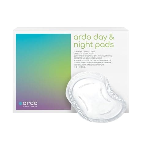 Ardo Day & Night Pads for Breastfeeding, Ultra Absorbent, Help Prevent Leakage (60 Disposable Nursing Pads, Individually Wrapped)