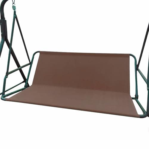 NXIEBFEK Porch Patio Swing Seat Cover Replacement, 600D Thicken Oxford Waterproof Replacement Fabric for Outdoor Garden Swing 2/3 Seater Chair (Coffee, 58.3x19.7x19.7 inch)
