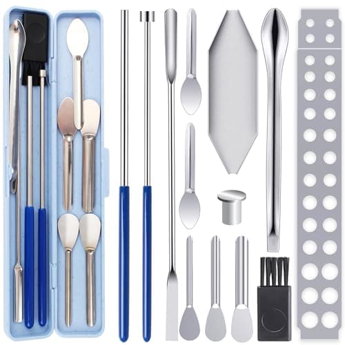 Filling Tools kit - Home & Labs Supplies with Empty Funnel Tray and Spoon Scoops Spatula Tamper Quickly Maker All Size 000 00 0 1 2 3 4 5