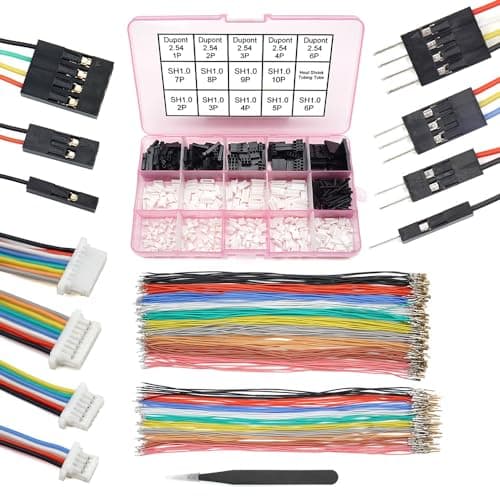 elechawk SH1.0 to DP 2.54 Pre-Crimped Cables and Connectors Kit Compatible with JST SH 1.0mm for I2C Qwiic Stemma QT Wire Flight Controller F405 H7 F7