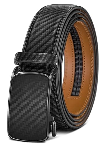 BULLIANT Men's Ratchet Belt Nontrimmable-Click Belt Adjustable for Men Gift Lightweight 1 3/8"(Black,32"-38" Waist Adjustable)