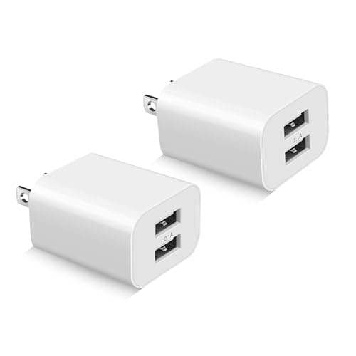USB Wall Charger Block 2Pack Dual Port Cube Plug Power Charging Adapter Brick for Apple,for iPhone 16/17/Air/15/14/13/12/XS Max/XR/X/8/8 Plus/7/6,foriPad Mini/Air,for Samsung,for Kindle Fire,for LG
