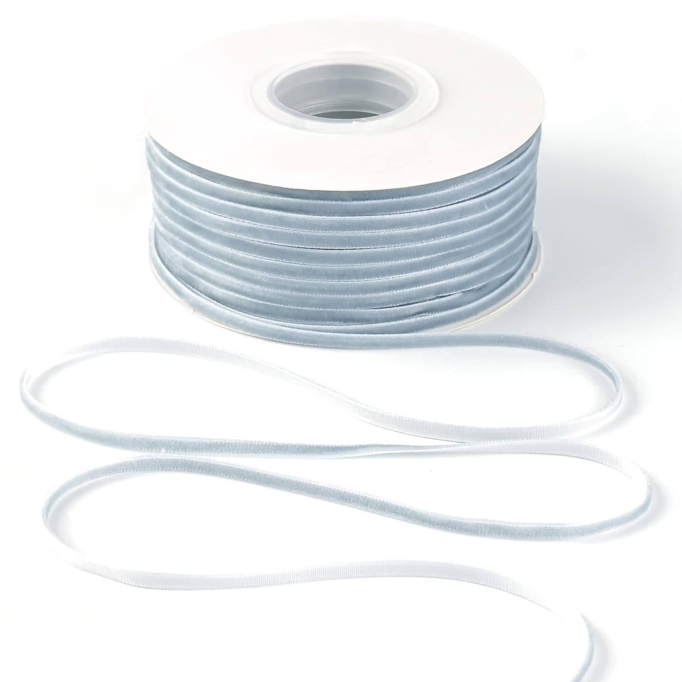 MAYREEL 18 Inch Dusty Blue Velvet Ribbon Thin Slate Blue Vintage Ribbon for Wedding Invitations Gift Wrapping Party Favor Boxes 50 Yards
