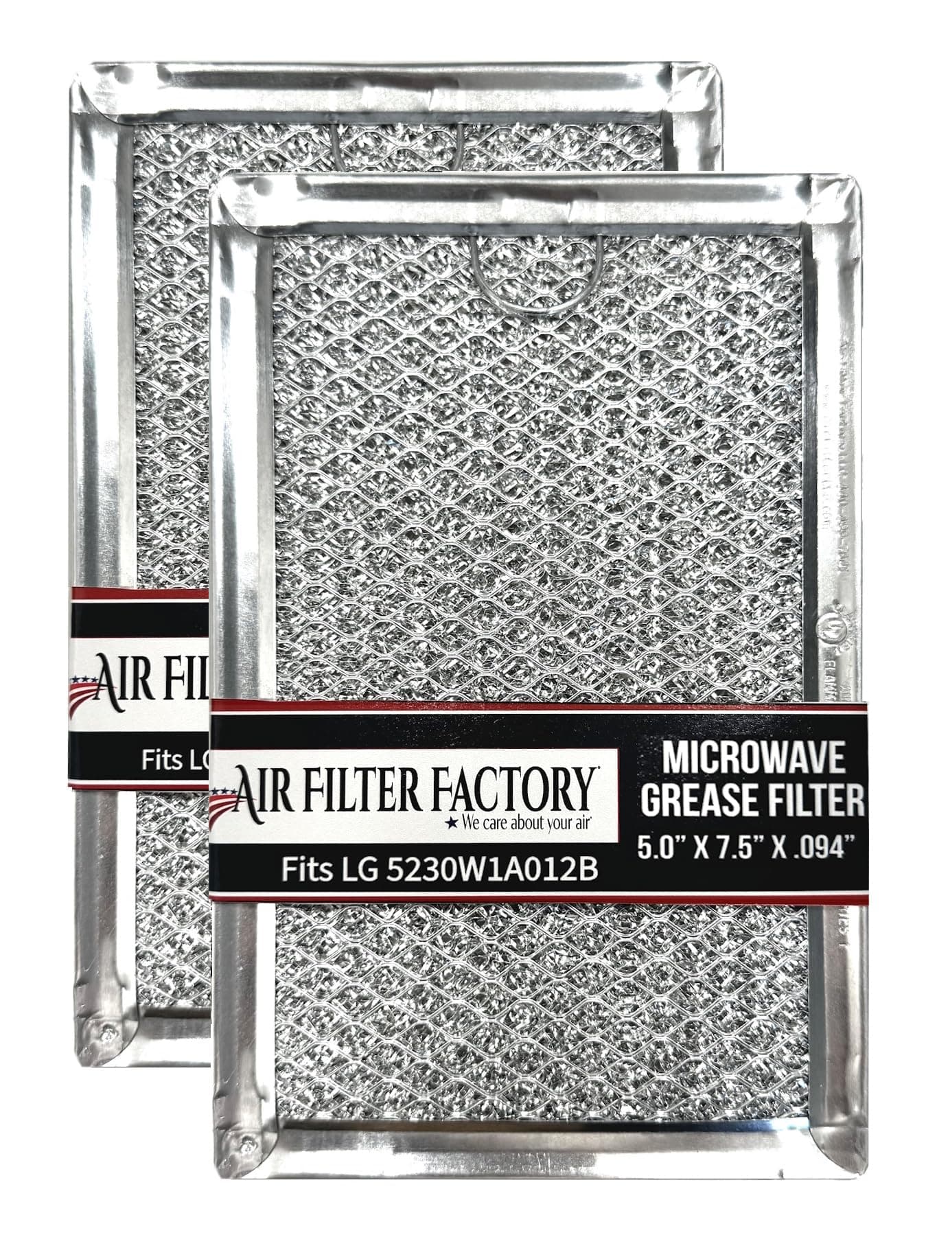 Microwave Oven Replacement For LG 5230W1A012B 12Layer Aluminum Mesh Grease Filters 2Pack