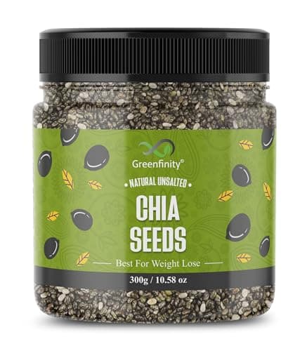 GreenFinity Healthy & Tasty Jumbo Chia Seeds for Eating | Immunity Booster Diet | Protein and Rich in Fibre - 300 Gram