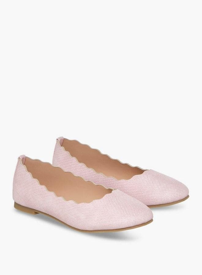 Textured Slip-On Ballerina Shoes — 32 EU