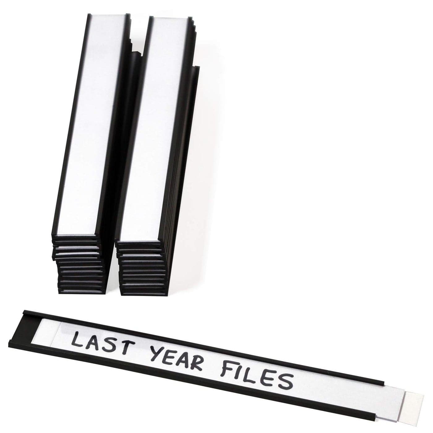 SmartSign Magnetic C Channel Label Holders for Metal Racks and Shelves 075 x 6 Pack of 25