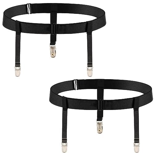 Women's Plus Size Thigh Garter Belts, Adjustable High Elastic Garter Belt and Stockings Set