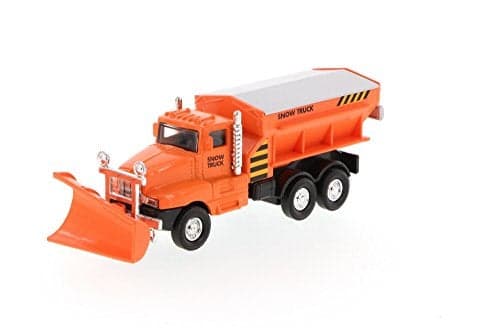 Playmaker Toys Show Plow Truck 6 Die Cast Metal Model Toy Truck wPullback Action Orange