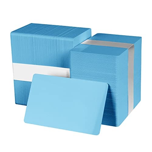 Pack of 500 Light Blue CR80 PVC Cards | 30 mil by easyIDea