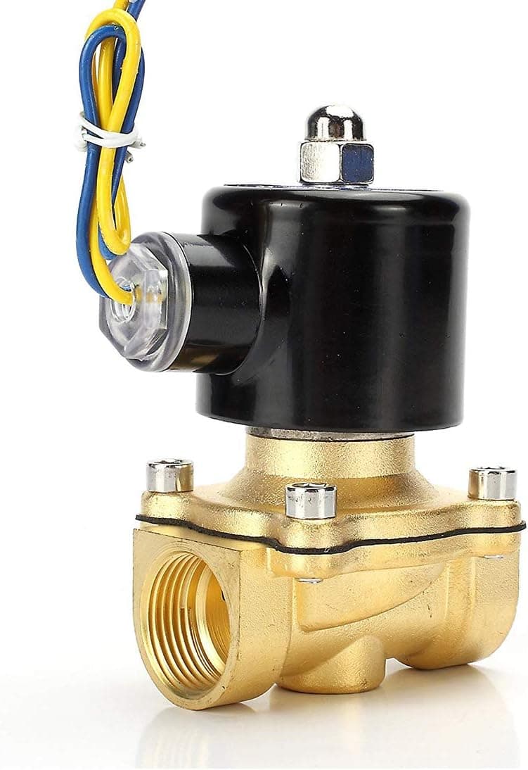 Beduan Brass Electric Solenoid Valve, 3/4" 24V Air Valve Normally Closed for Water, Air, Gas, Fuel, Oil