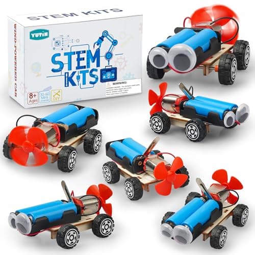 STEM Science Kits for Kids Age 812 6 Set WindPowered Cars Science Experiments 810 912 Wood Building Crafts Kit for Boys Girls School Classroom STEM Projects Toys Gifts for 8 9 10 12 13 Year Old