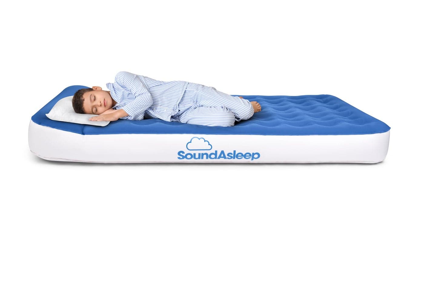 SoundAsleep Dream Series Big Kids Air Mattress with High Speed External Pump - Portable, Blow up Bed for Big Kids - Inflatable Air Mattress for Home and Camping