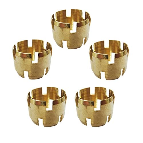 Legines Brass DOT Air Brake Hose Ends Fitting Sleeve 38 ID Tubing Pack of 5