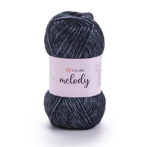 YarnArt Melody Variegated Chainette Metallic Sheen Fiber for Knitting Crochet Embroidery 100g 35 oz Skein 230m 251 yd Premium Blend of 70 Polyamide 21 Acrylic 9 Wool 884